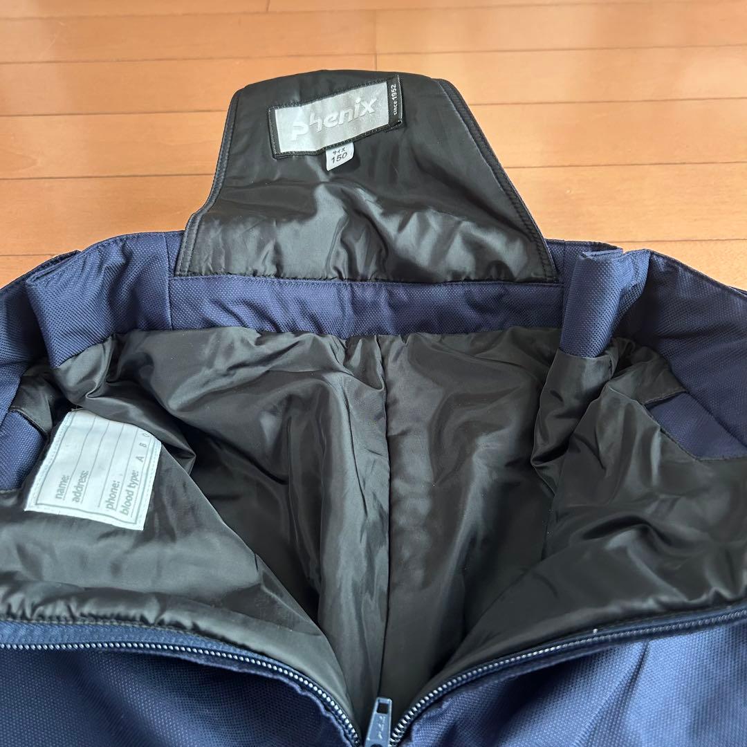 DESCENTE Phenix 子ども用スキーウェアセット 鮮やか水色 ネイビー