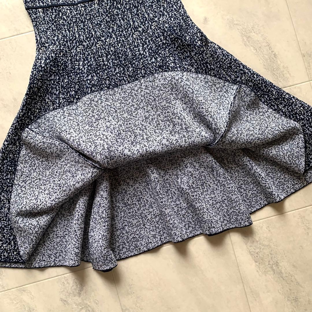 美品♡クリスチャンディオール ニットワンピース ドレス 膝丈 Vネック S