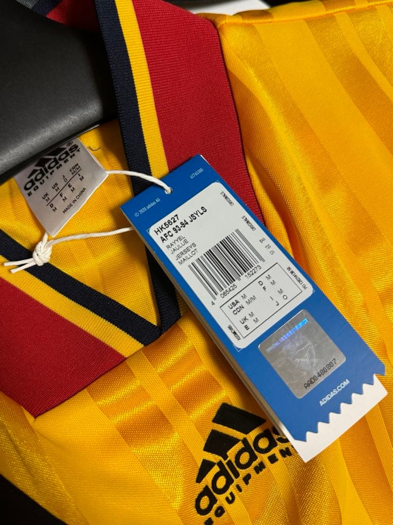 arsenal アーセナル　93-94 復刻ユニフォーム　adidas JVC