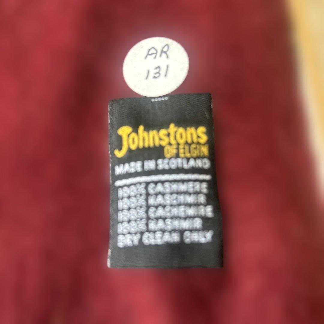 新品Johnstons of Elgin カシミヤ 100%マフラー バーガンデ