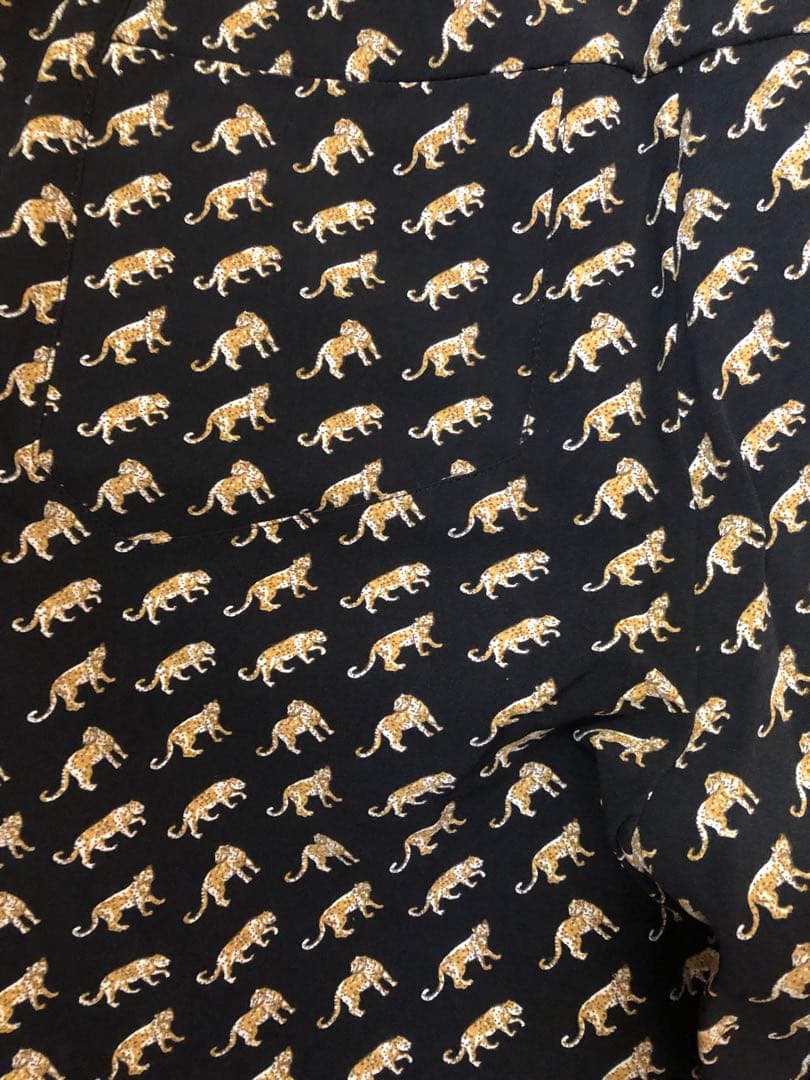 【美品】RLX GOLF レオパード柄 ストレッチパンツ 女性 ブラック