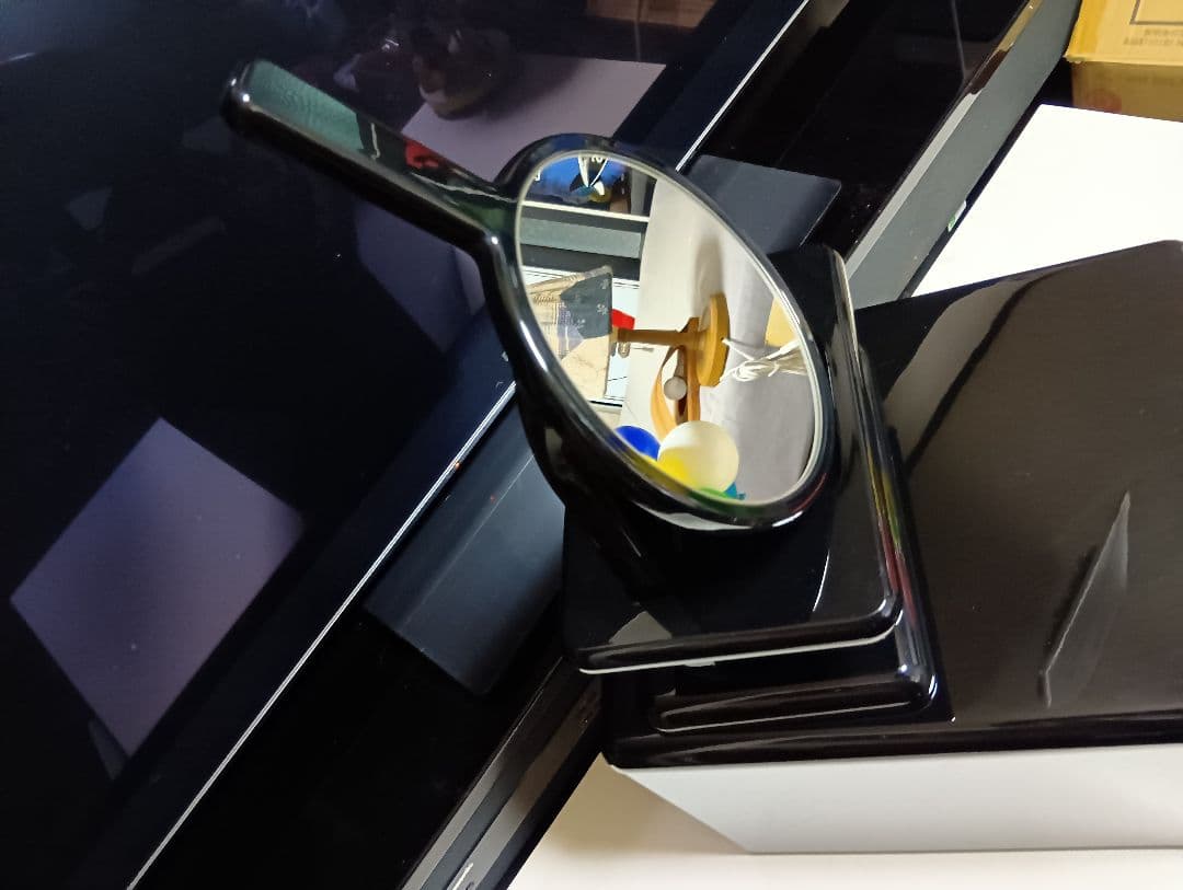 希少　萩原家具　ポストモダン　赤×黒　ラインストーン　ウッド　アート　ドレッサー