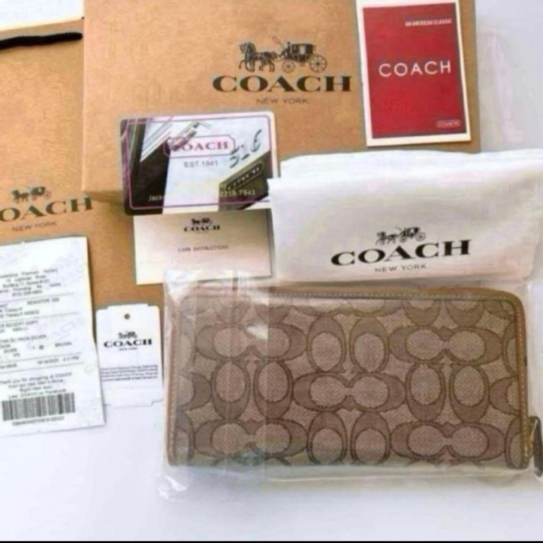 ✨新品未使用 ✨COACH 長財布 ミッキーマウス　シグネチャー柄