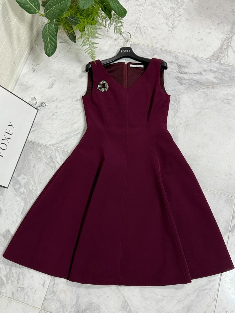 eric★FOXEY/フォクシーニューヨーク ドレス ベルフレア 38