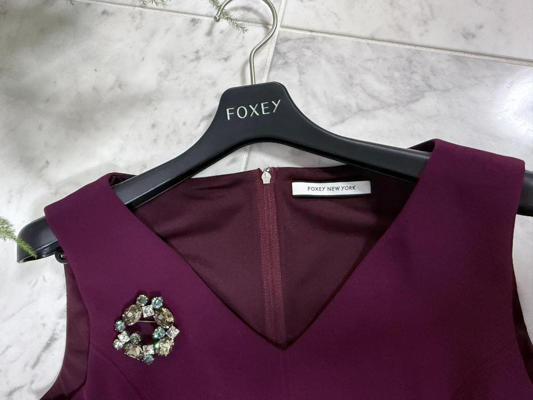 eric★FOXEY/フォクシーニューヨーク ドレス ベルフレア 38