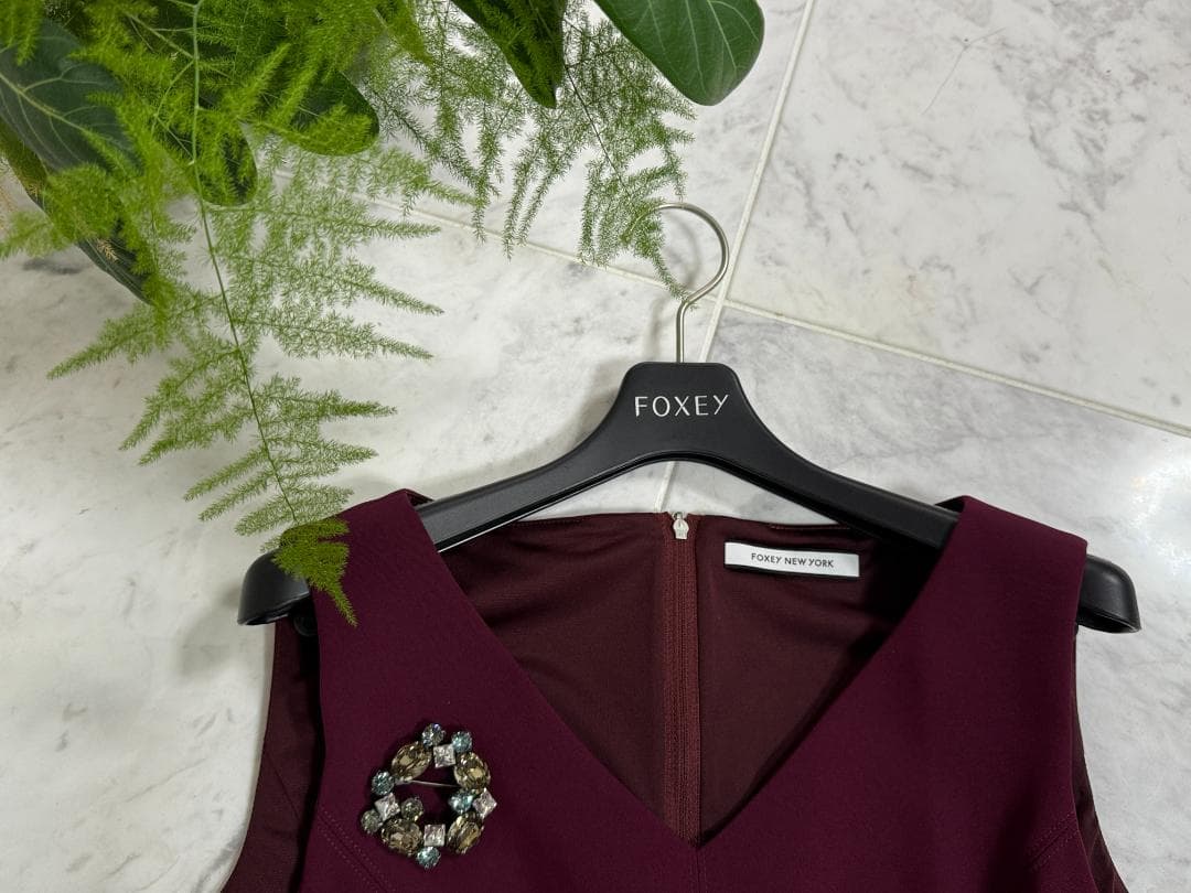 eric★FOXEY/フォクシーニューヨーク ドレス ベルフレア 38