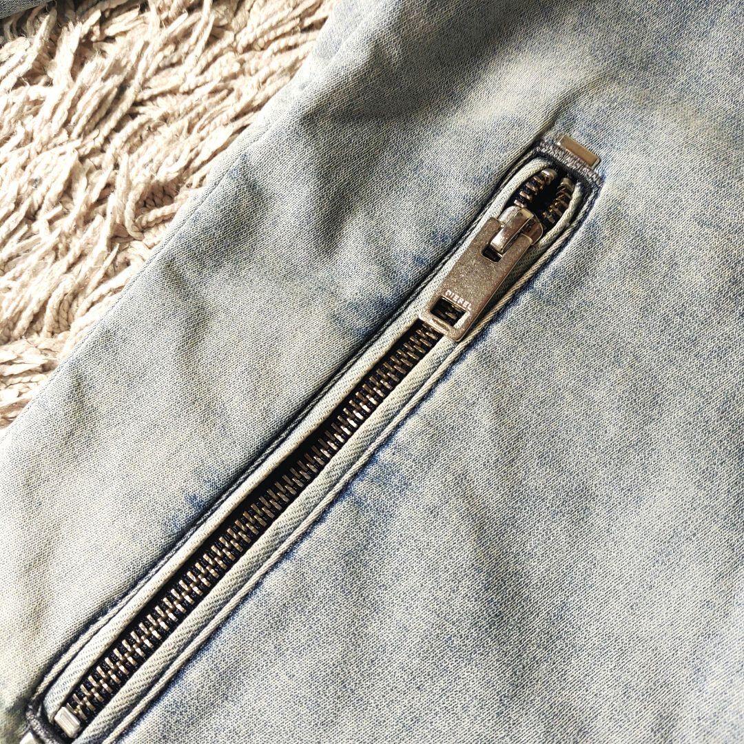 【XL・良品】DIESEL　ディーゼル　デニムジャケット　インディゴ　ライダース