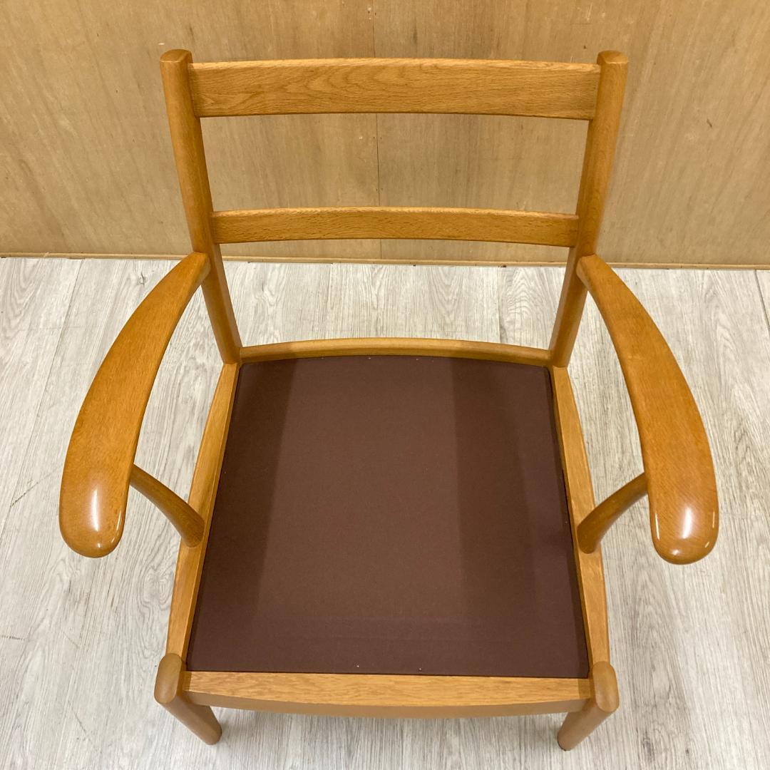 【飛騨産業 】キツツキ クレセント アームチェア 1人掛けソファ シングル　A