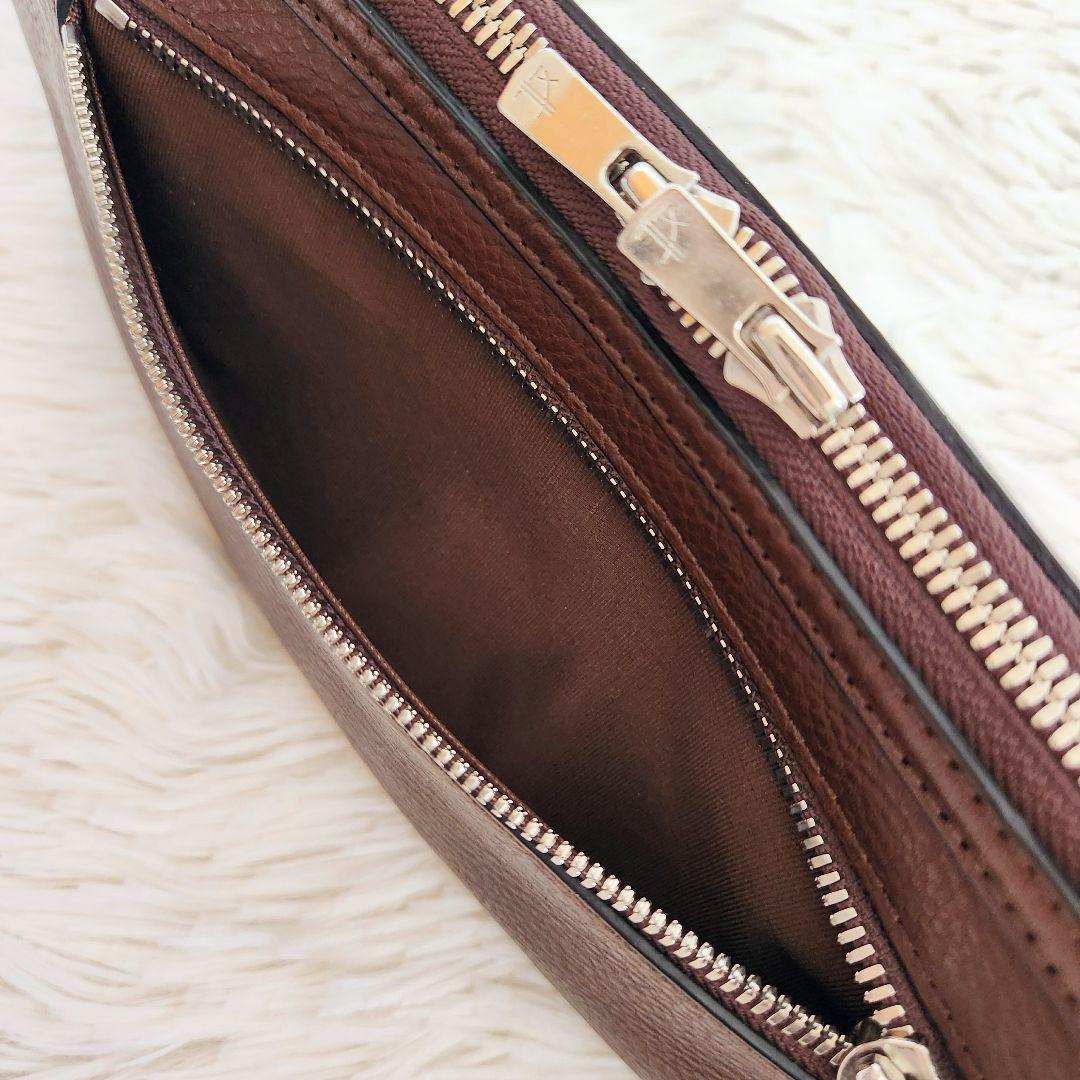 万双 マンソウ シモーネ バナナボディバッグ ショルダーバッグ ブラウン