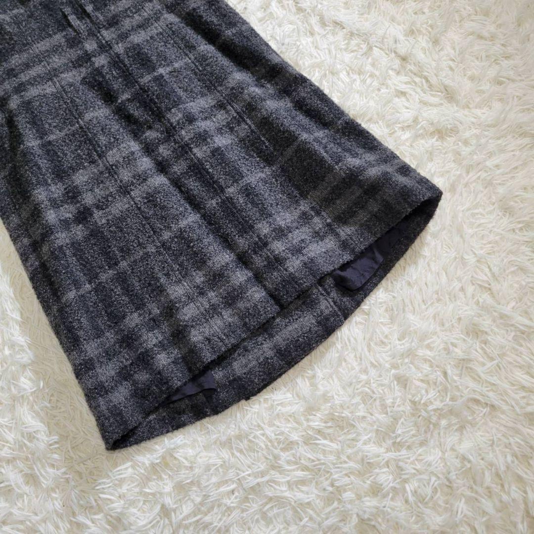 希少美品☆バーバリー　大きいサイズ　アルパカ　ウール　ワンピース　ジレ　チェック