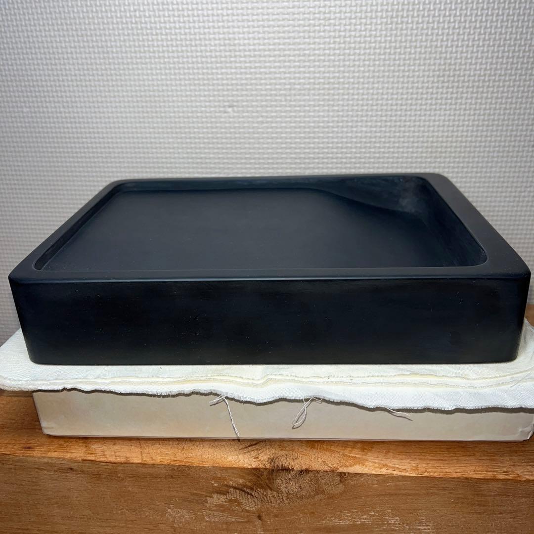 ⭕️大型雨端硯　3Kg超　五七寸大　新品美品　名工　12代　雨宮弥兵衛