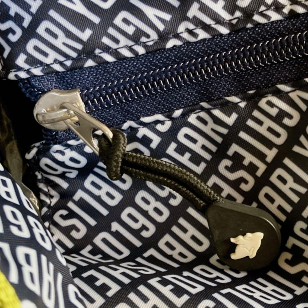 パーリーゲイツ 良品 肩掛け可 大容量 多収納 ロッカーバッグ ネオングリーン