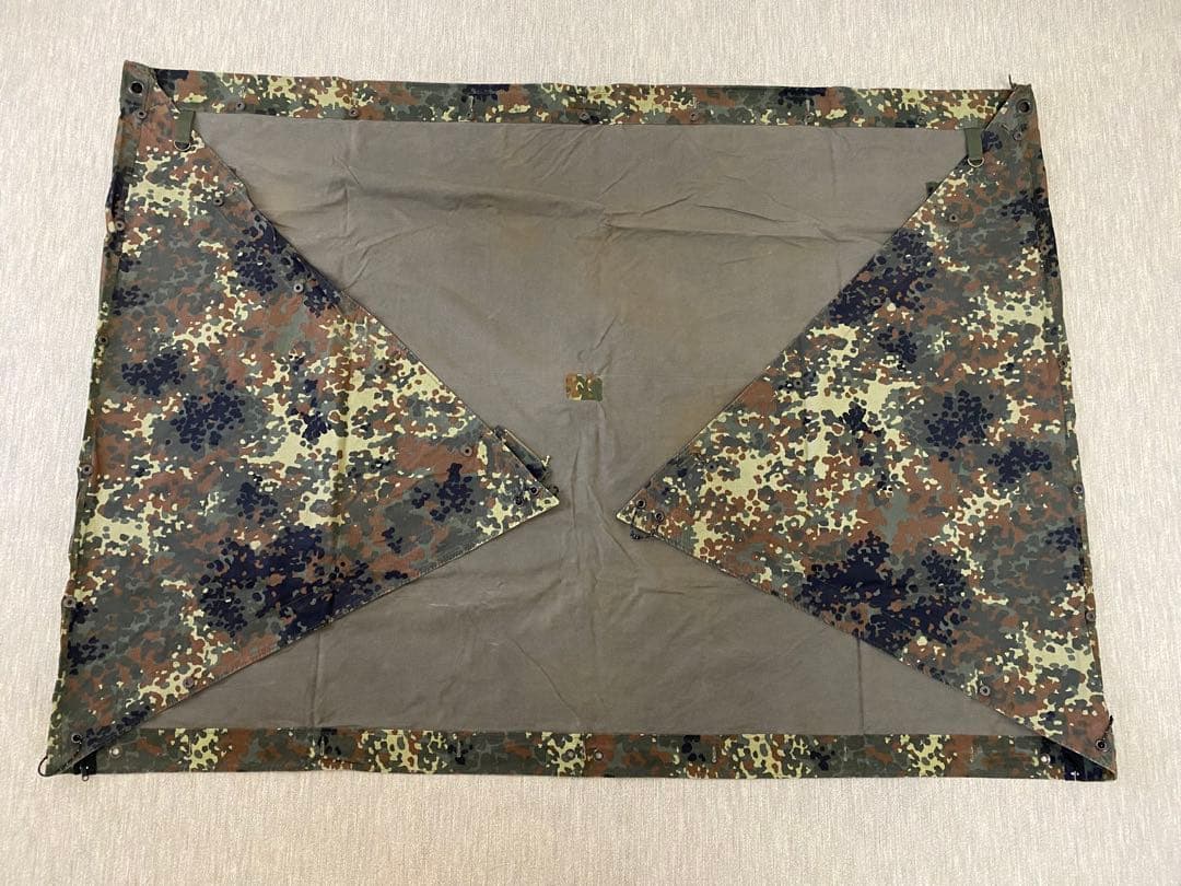 【特別仕様】ドイツ軍幕フレックターンカモ パップテント&専用フレームポール