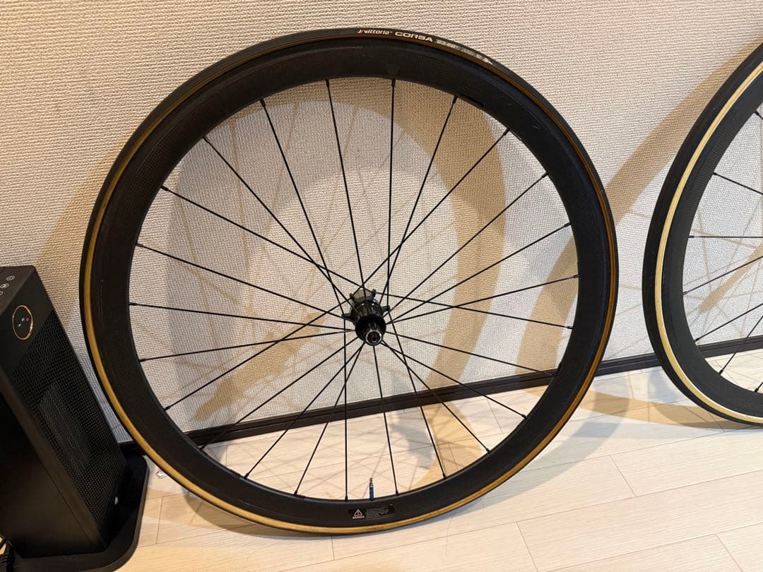 ❗️手渡し限定❗️（メーカー不明）カーボンホイール前後セット （チューブラー）