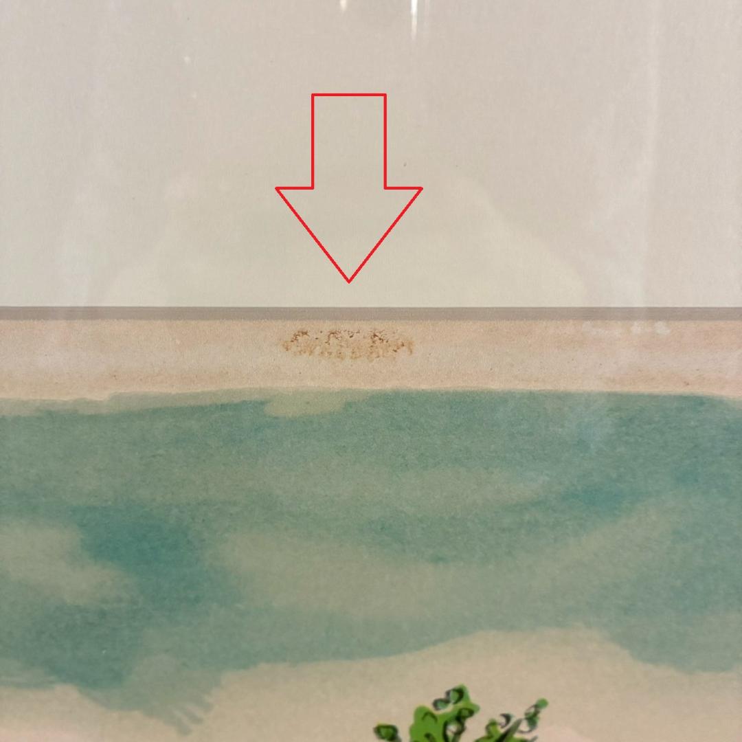 イヴ・ブライエ 風景画 リトグラフ 大作 直筆サイン入り 古径額 南