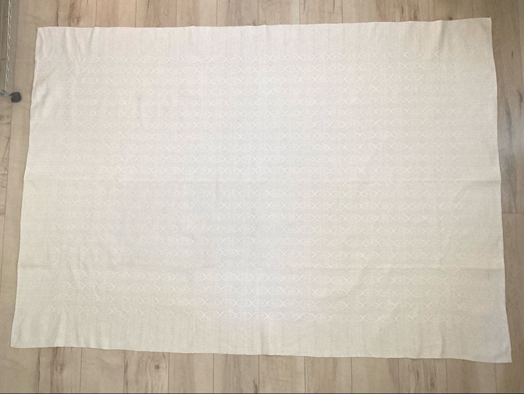 SWC216北欧ヴィンテージ1950s伝統織りリネンのテーブルクロス（特大サイズ