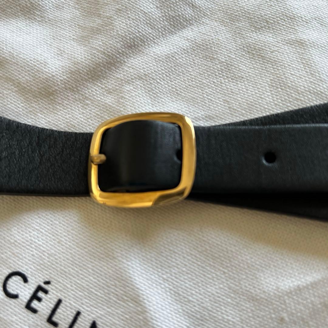 小物 Old CELINE Wide Buckle Large Belt sz.S