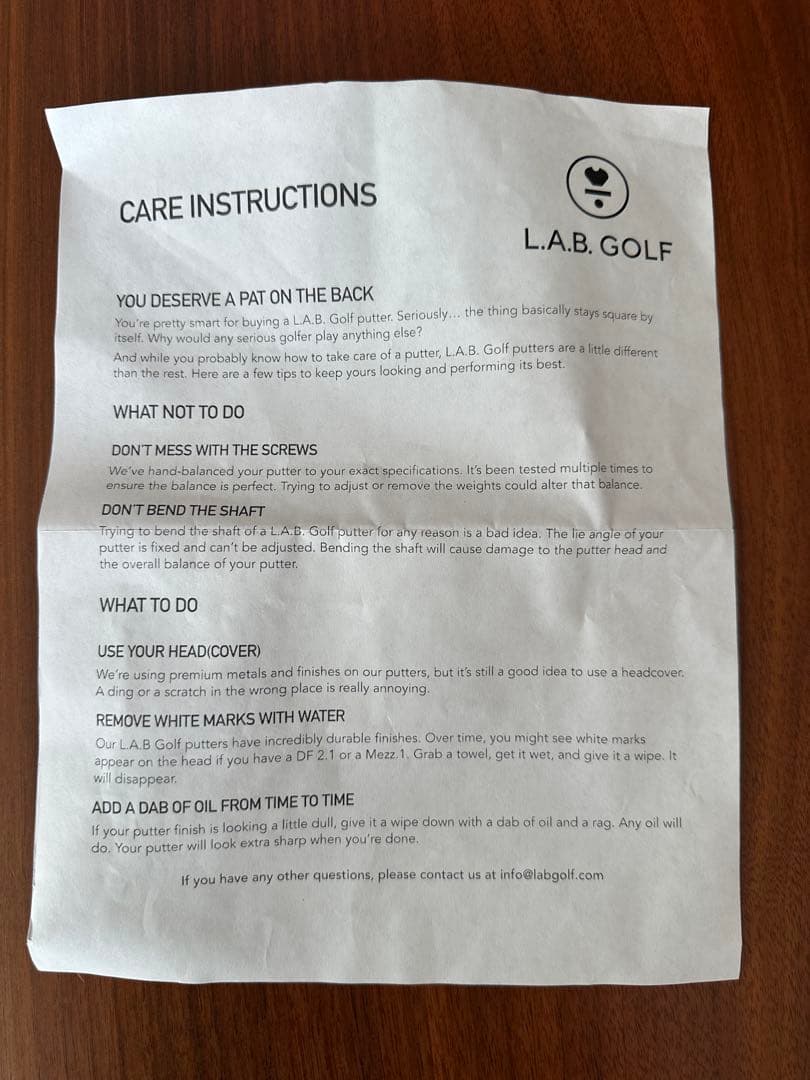 ラブゴルフ LAB GOLF MEZZ.1パター 34インチ　元箱、保証書付き