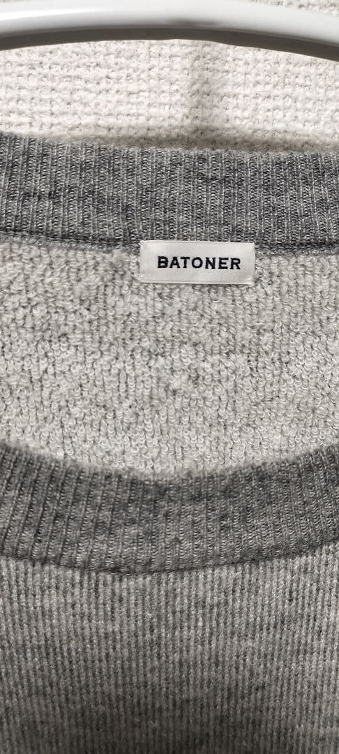 トップス BATONER SILK CASHMERE LOOPWHEEL CREWNECK