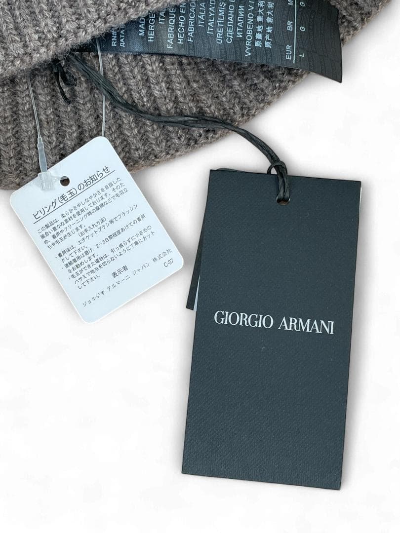 【新品】GIORGIO ARMANI ジョルジオ アルマーニ カシミア ビーニー