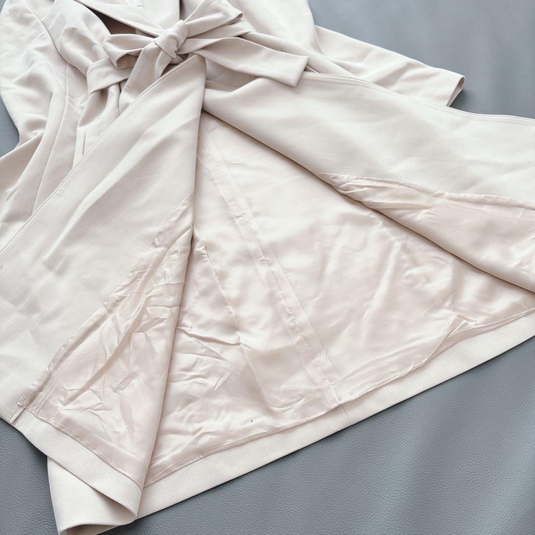 ANAYI ダブルクロス素材フードロングコート ベルテッド 現行タグ