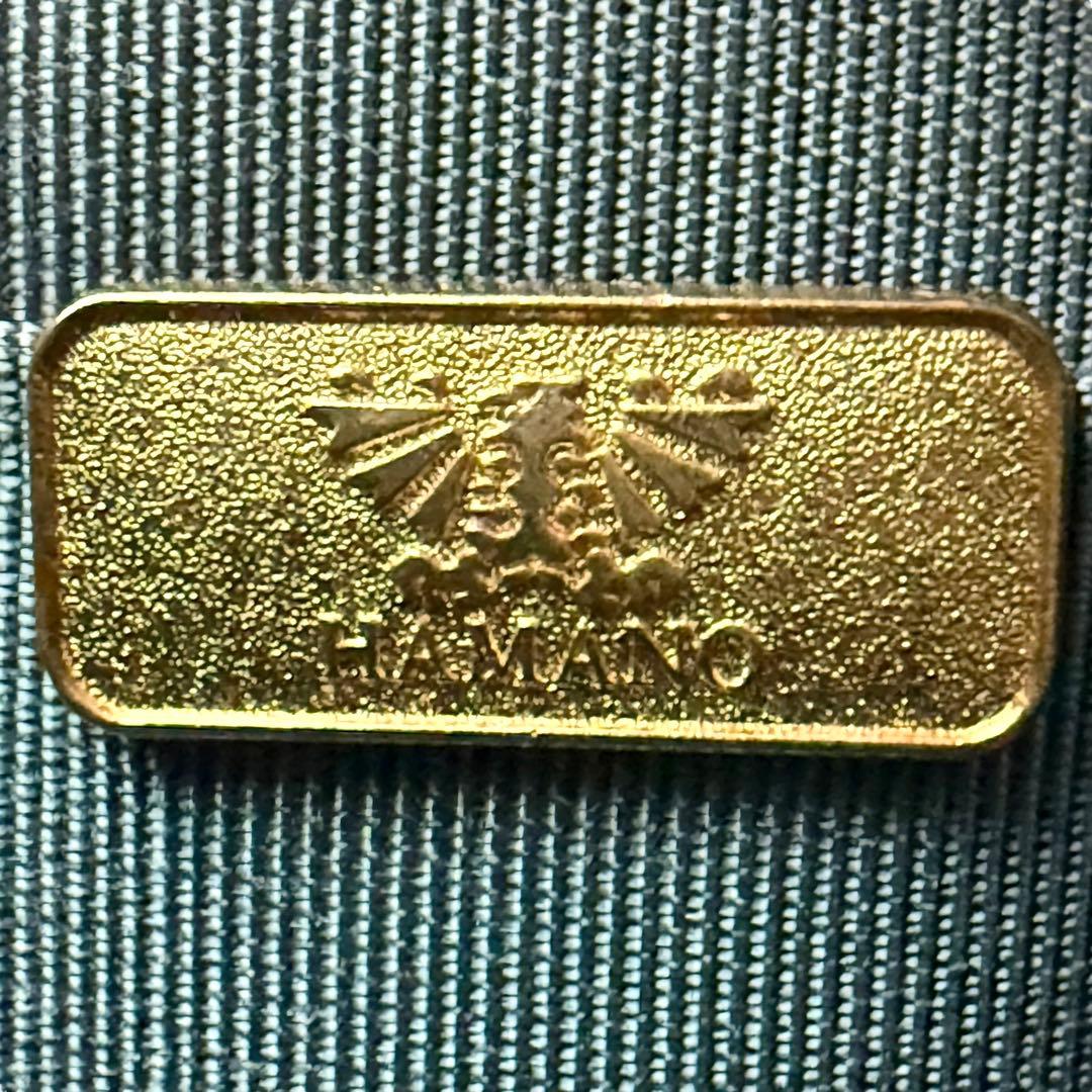 ハマノ ミニボストンバッグ コッコビアン クロコ型押しレザー グレー