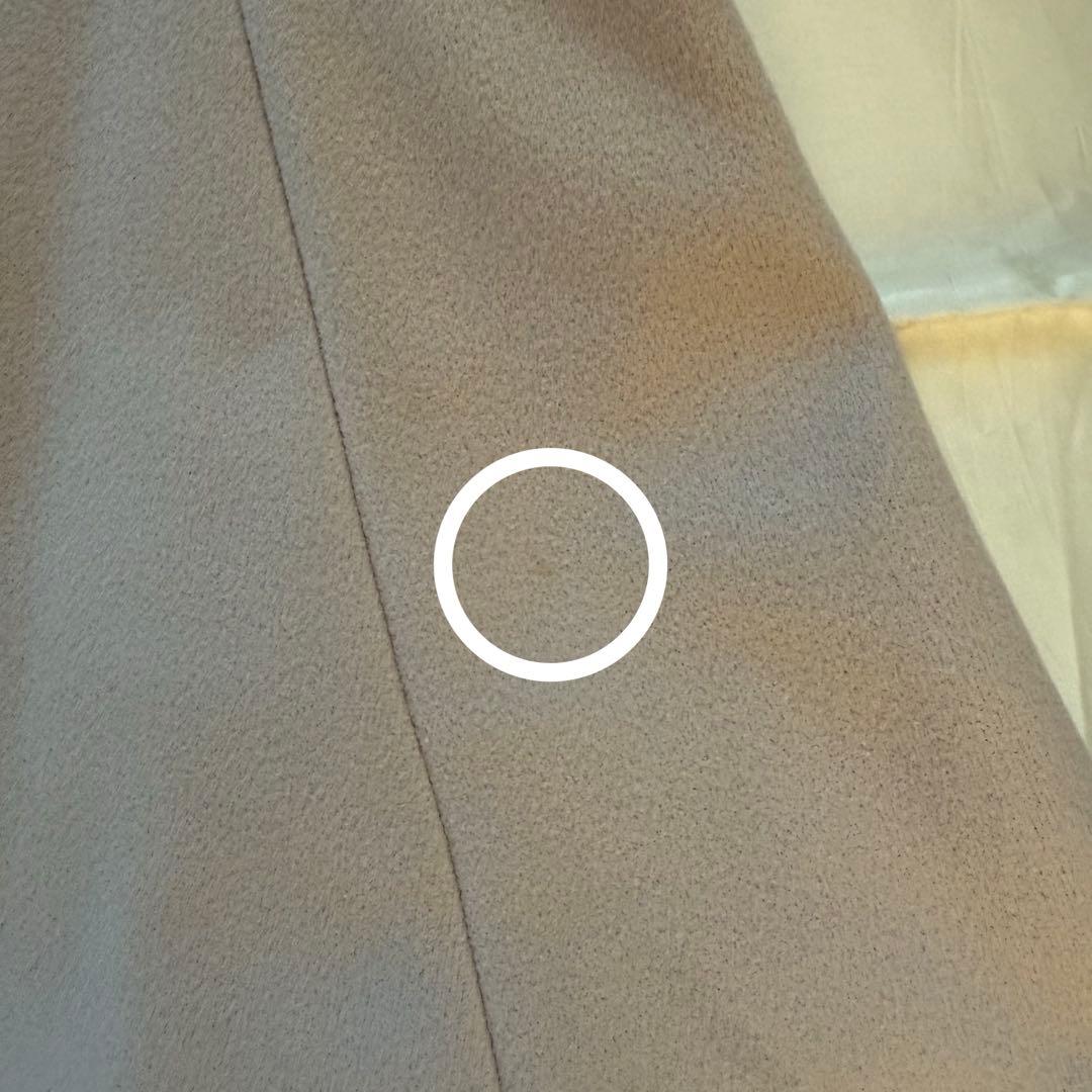 pium ヨークフリルリボンドーリーコート ピンク×ブラック