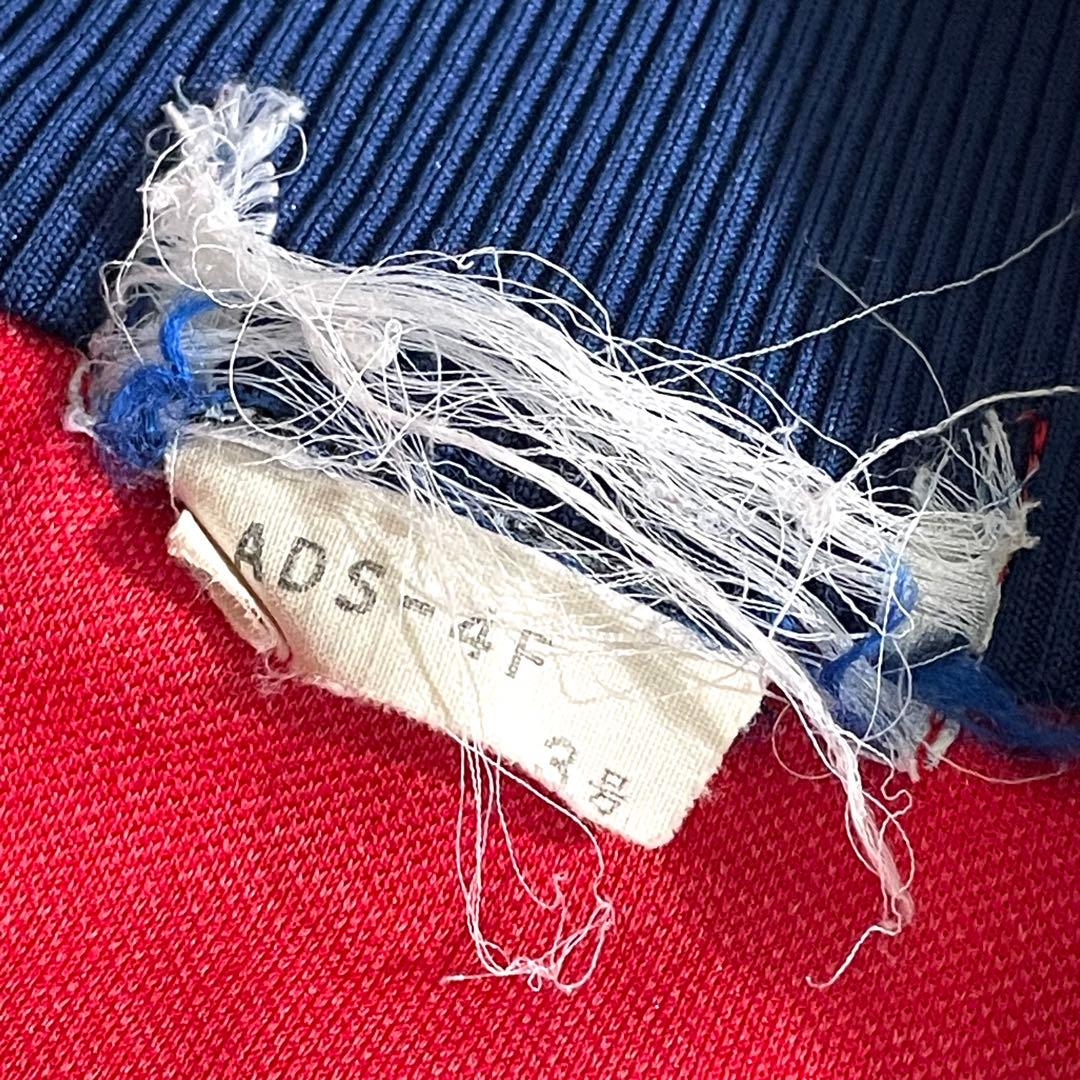 状態良好　80s　アディダス　デサント製　トラックジャケット　レッド　サイズ3号