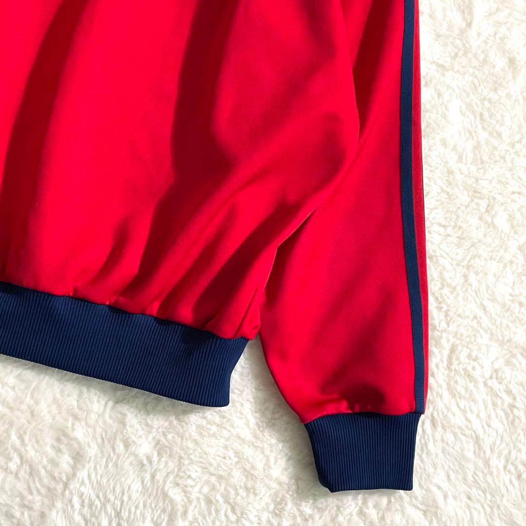 状態良好　80s　アディダス　デサント製　トラックジャケット　レッド　サイズ3号