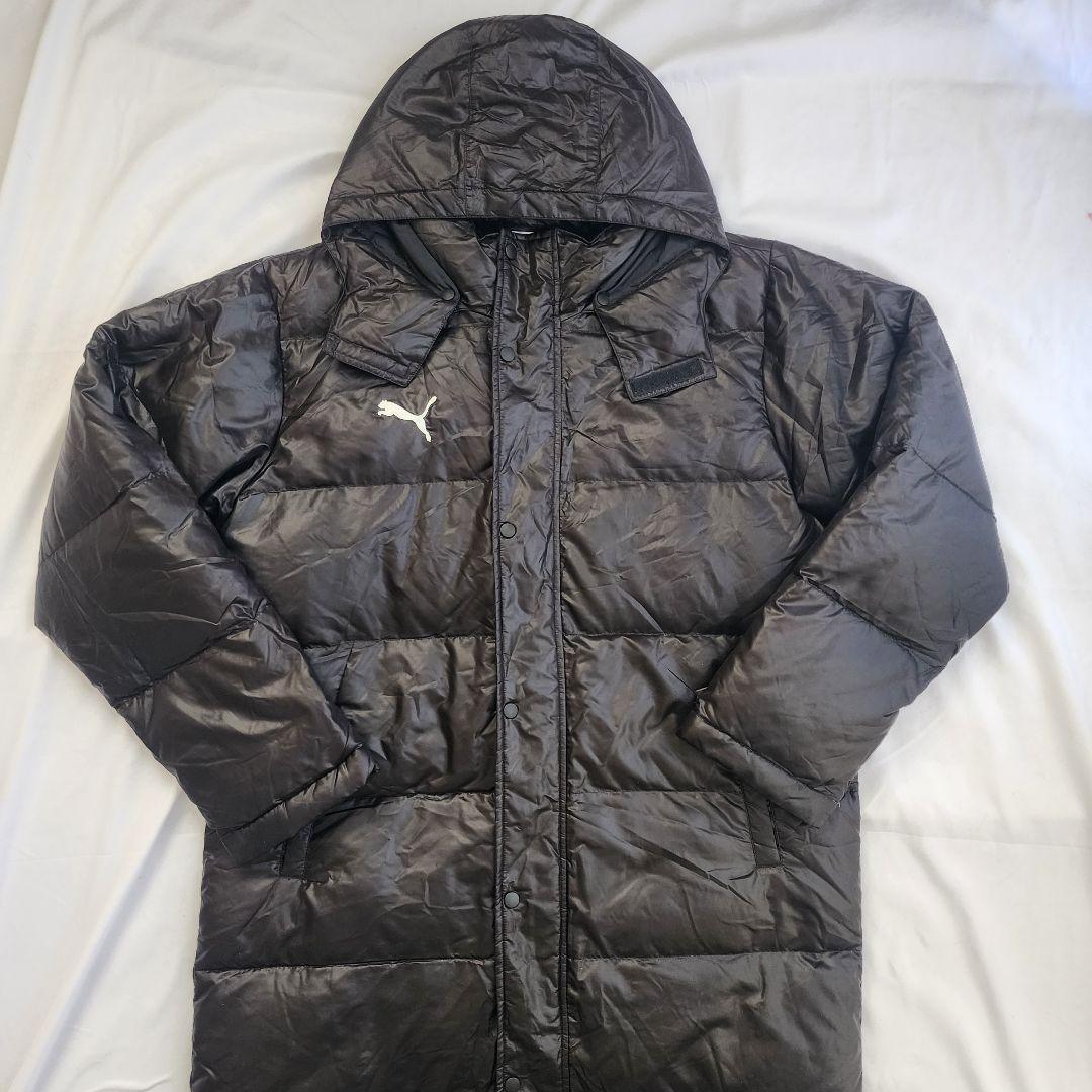 PUMA ロングダウンコート 黒　ベンチコートダウン９０%
