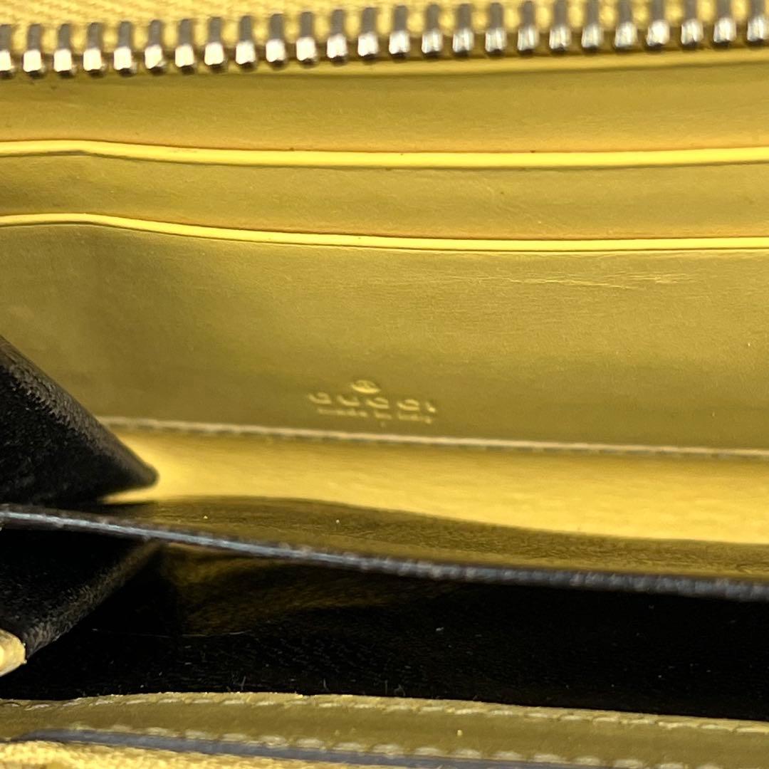 GUCCI グッチシマ レザー ラウンドファスナー 長財布
