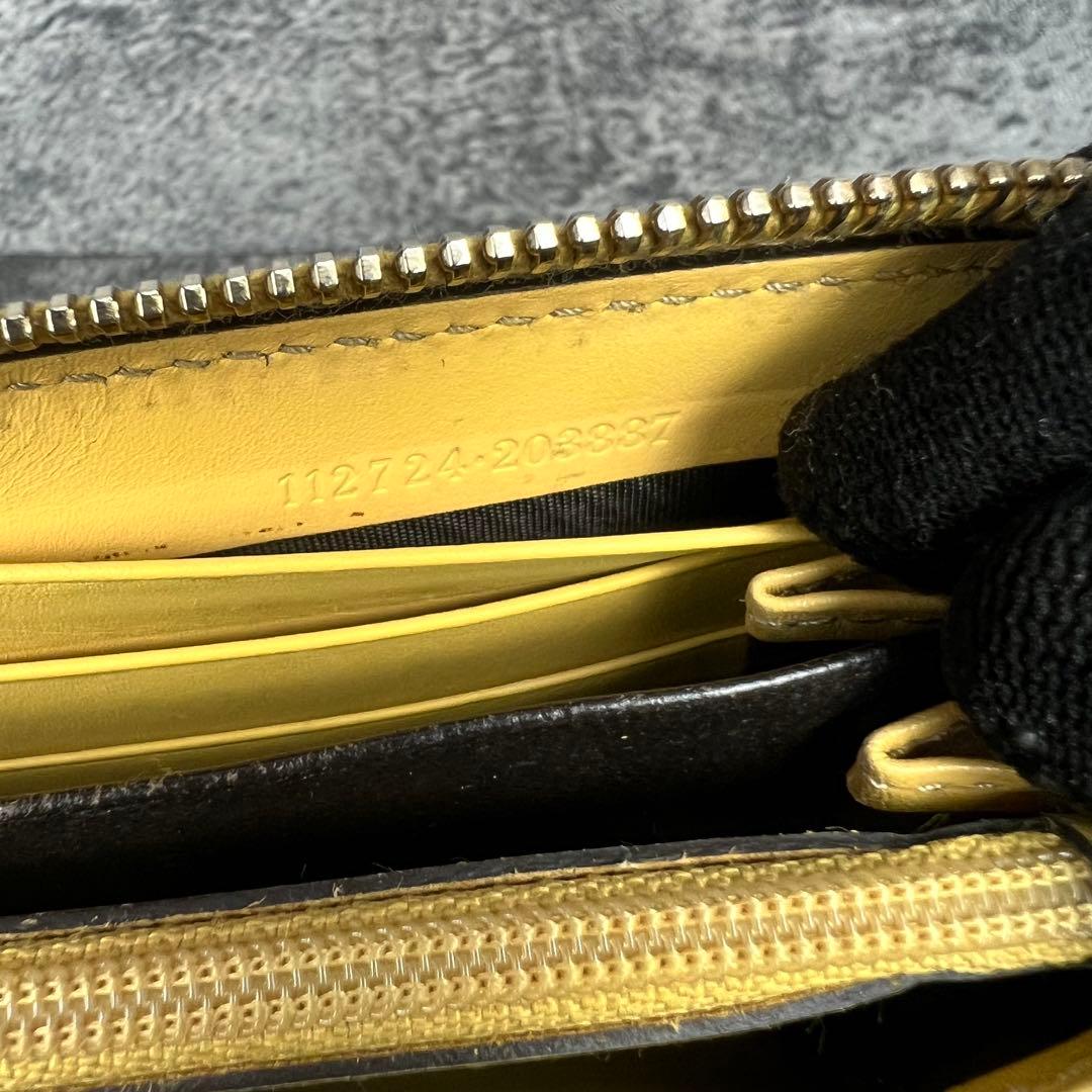 GUCCI グッチシマ レザー ラウンドファスナー 長財布