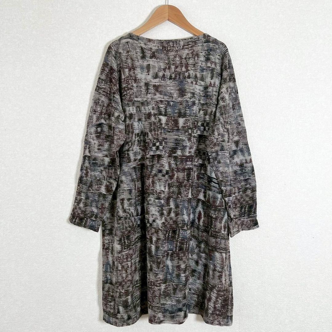 JURGEN LEHL ヨーガンレール モザイク柄 幾何学模様 ニットワンピース