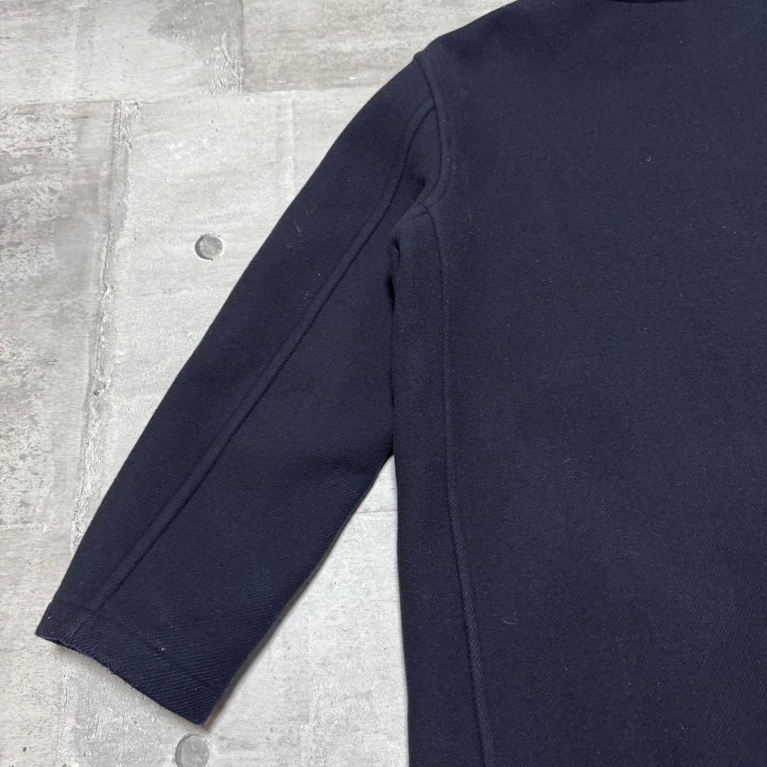 90s L.L.Bean ウールコート ネイビー ブラックウォッチ フードM