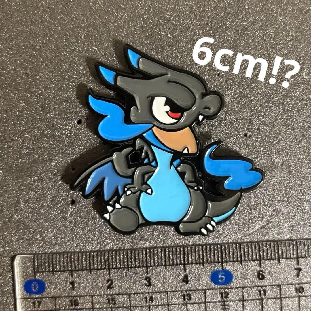 大きい！リザードンX ピンバッジ 全長6cm メガ進化 メガシンカ