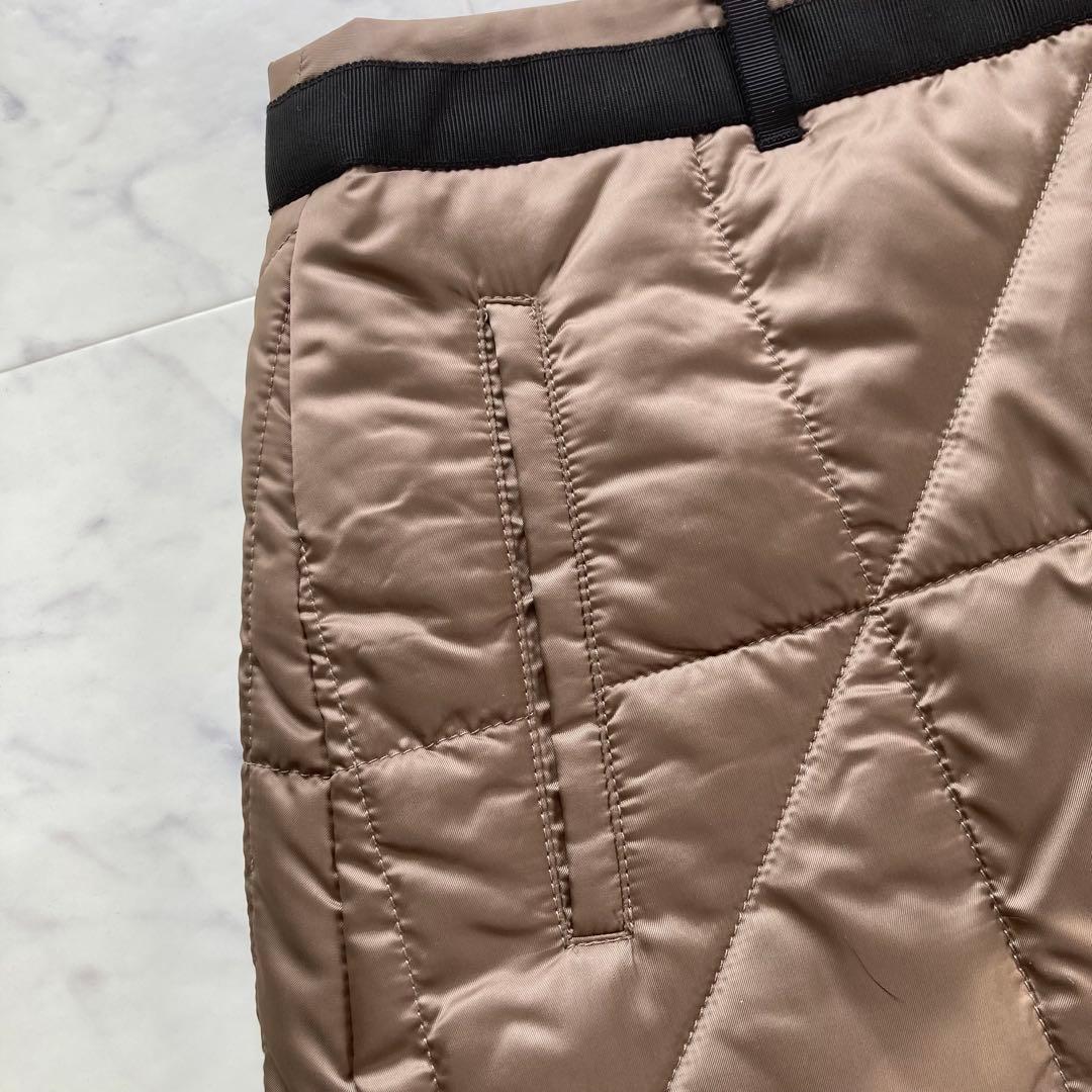 定価41800円【新品】レディース40ランバンスポール 中綿キルトスカート茶