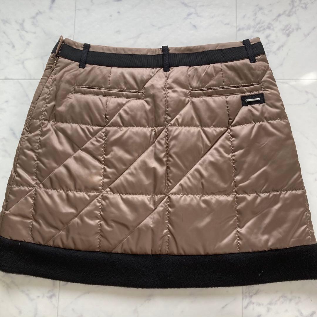 定価41800円【新品】レディース40ランバンスポール 中綿キルトスカート茶