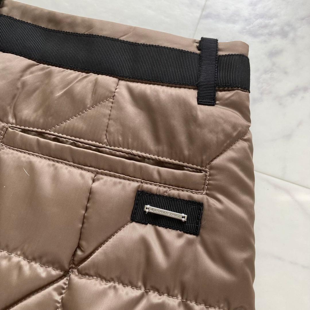 定価41800円【新品】レディース40ランバンスポール 中綿キルトスカート茶