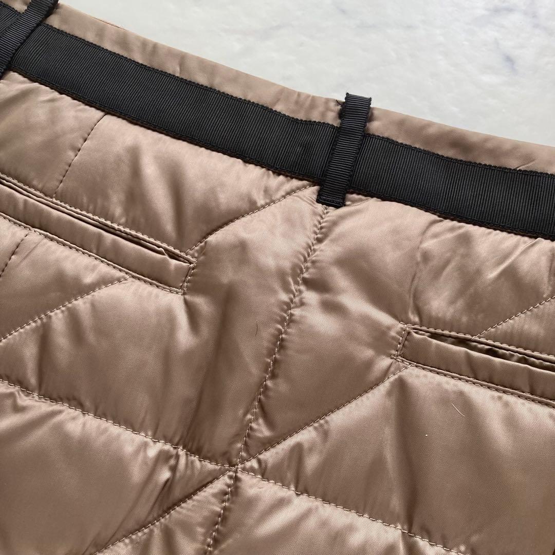 定価41800円【新品】レディース40ランバンスポール 中綿キルトスカート茶