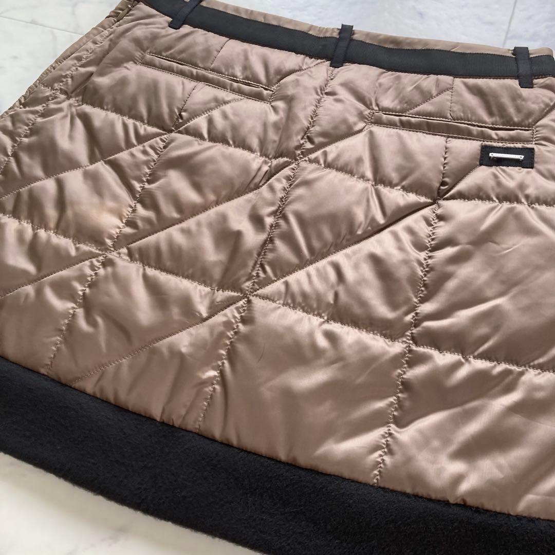 定価41800円【新品】レディース40ランバンスポール 中綿キルトスカート茶