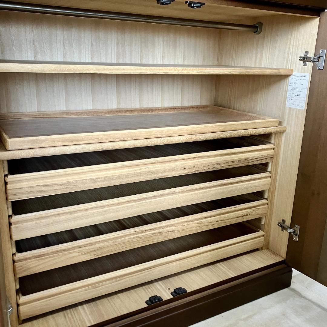 洋風桐タンス 観音開きタイプ アスティ 天然木 ナラ色 着物収納向け 家庭用