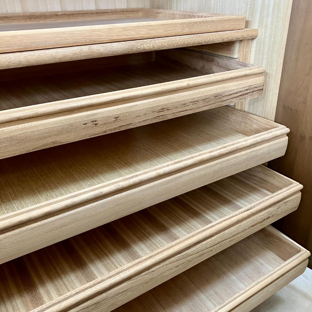 洋風桐タンス 観音開きタイプ アスティ 天然木 ナラ色 着物収納向け 家庭用