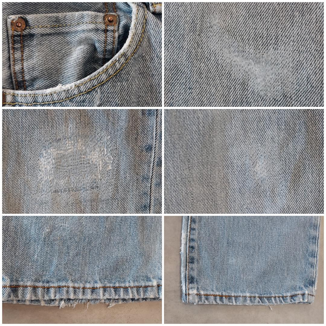 リーバイス517 Levis W30 フレアデニム ブーツ 青 古着 18471