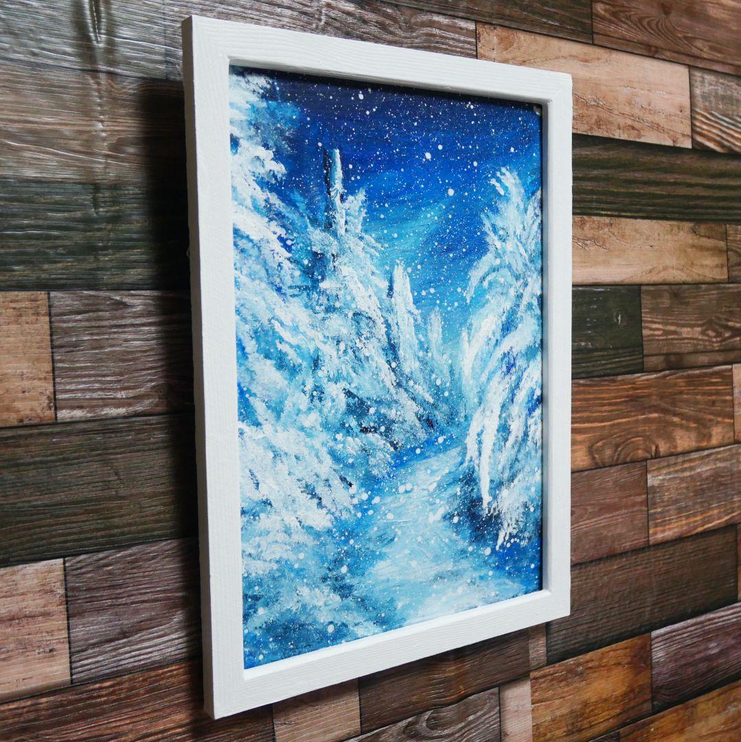 油絵 油彩 油彩画 絵 絵画 【冬景色】