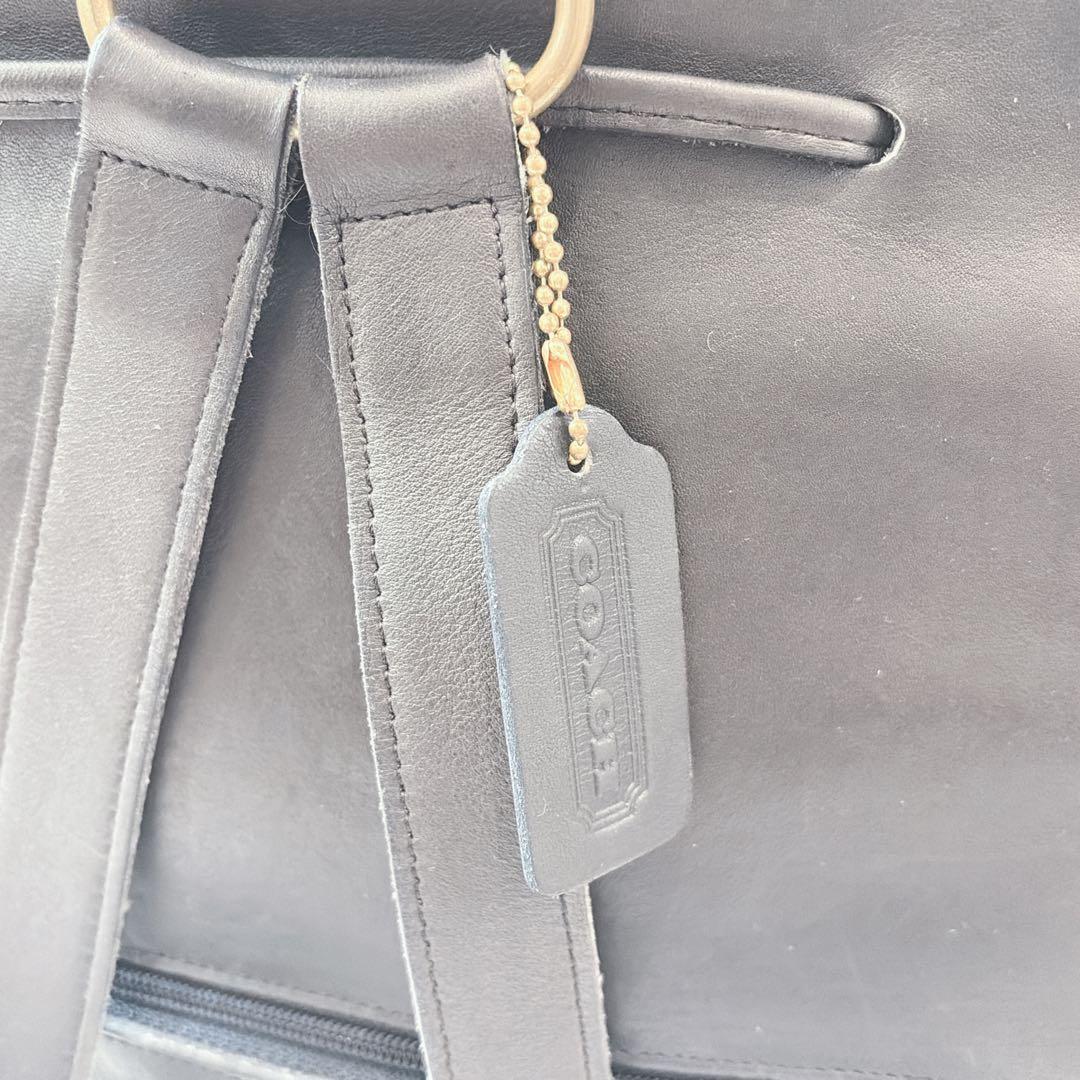 コーチ oldcoach リュック ターンロック レザー 黒 9943