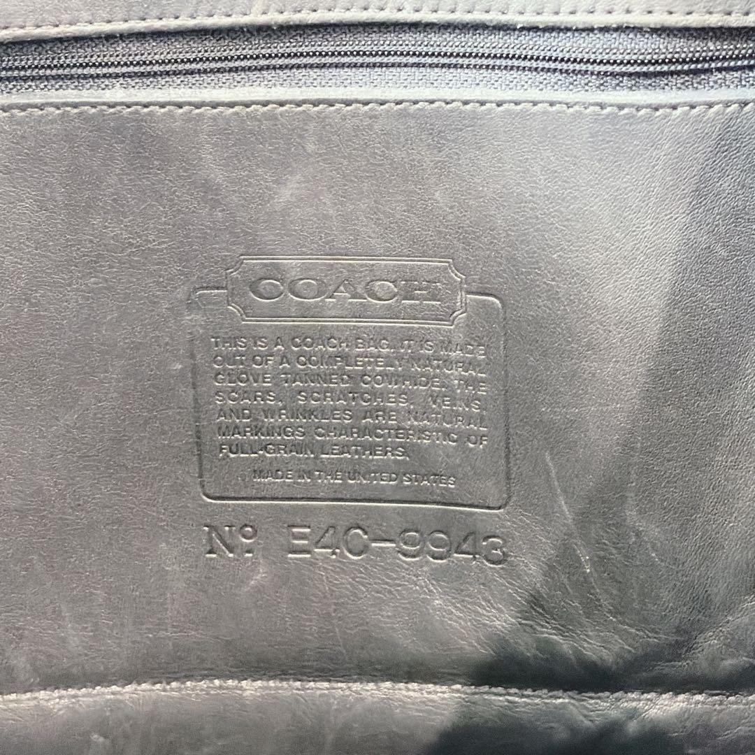 コーチ oldcoach リュック ターンロック レザー 黒 9943