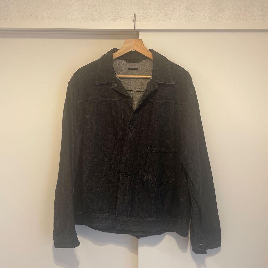 COMOLI デニムジャケット BLACK×ECRU 21AW