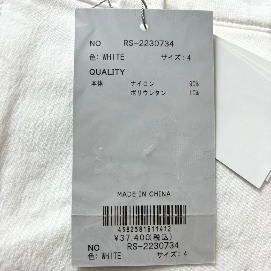 ラッセルノ ゴルフ フラッグロゴ ストレッチ スキニー パンツ ホワイト M 4