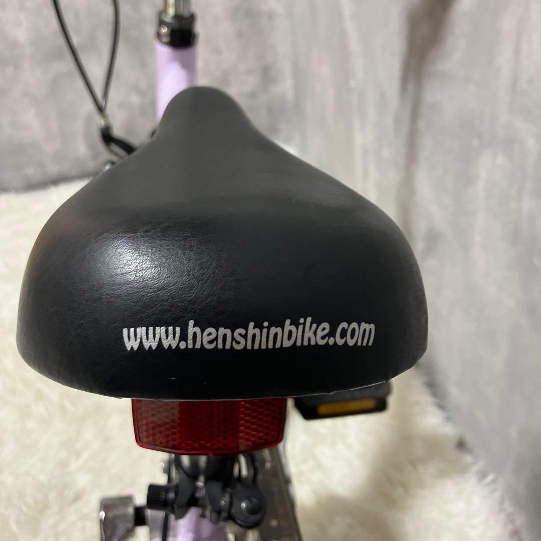 【極美品】へんしんバイク2 12インチ パープル スタンド付