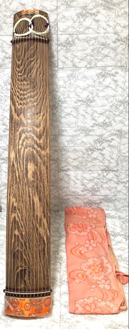 【最高級 送料込み】お琴 13弦 綾杉彫り 蒔絵 くり甲 和楽器 上角巻